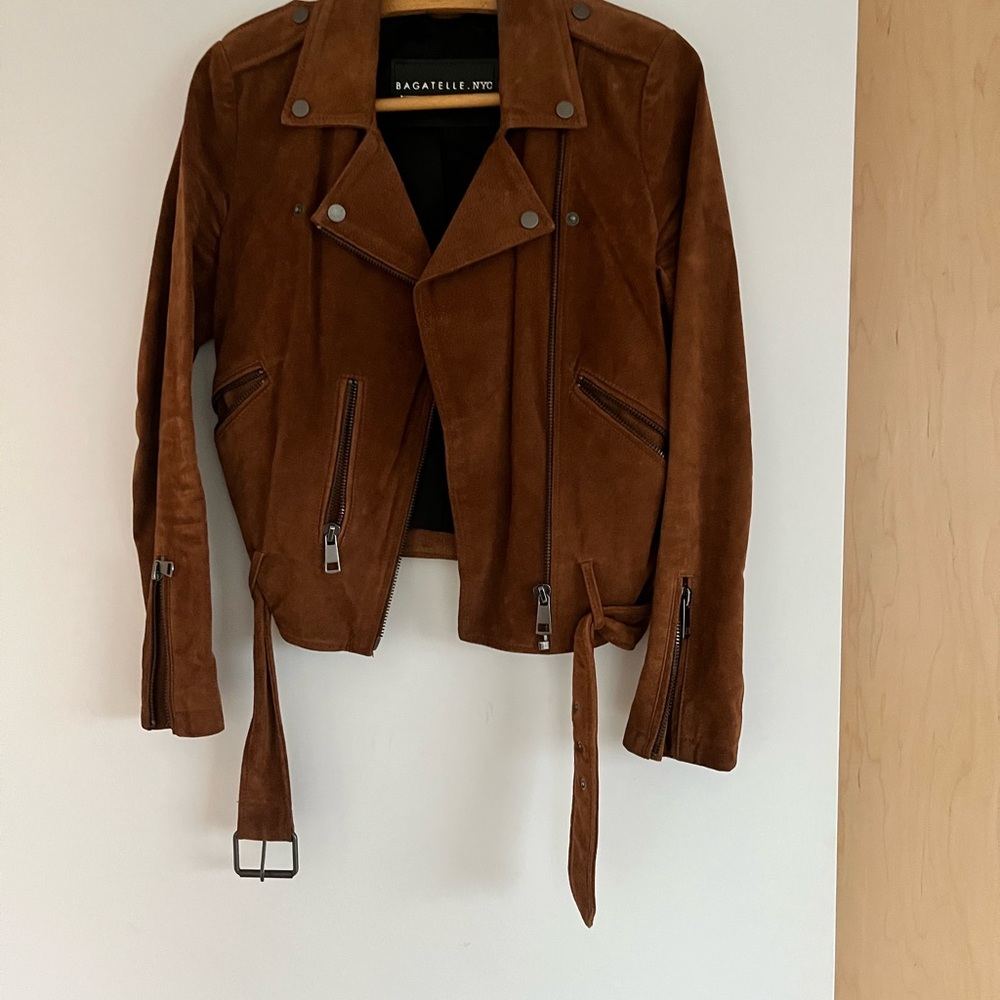 Bagatelle suede moto jacket